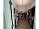 Spacious walk-in closet with ample storage and a chandelier at 2111 Park Crescent Dr, Land O Lakes, FL 34639