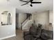 Open-concept dining area with modern lighting, seating for four, and easy access to the kitchen at 2111 Park Crescent Dr, Land O Lakes, FL 34639