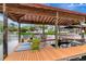A charming waterfront dock with outdoor seating at 2512 S Dundee St, Tampa, FL 33629
