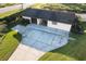 Aerial view of a detached garage and concrete driveway at 2780 E Sam Allen Rd, Plant City, FL 33565