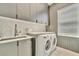 Modern laundry room featuring plenty of cabinet space and a sink at 32324 Rosewood Meadow Ln, Wesley Chapel, FL 33543
