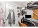 Efficient office nook features built-in shelving, a sleek desk, and integrated storage solutions at 3582 Hanover Dr, New Port Richey, FL 34653