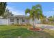 Charming single-story home boasting a well-maintained lawn, complemented by vibrant landscaping with palm tree feature at 4003 W Lemon St, Tampa, FL 33609