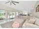 Spacious living room with neutral tones, large windows, and access to the backyard at 4612 Netherwood Dr, Tampa, FL 33624