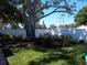 Well-manicured lawn featuring a mature shade tree and a privacy fence on a sunny day at 5413 S Martin Ave, Tampa, FL 33611