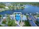 This property is a waterfront property with boat dock and surrounding waterways at 5449 Manatee Point Dr, New Port Richey, FL 34652