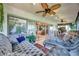 Comfortable sunroom with plush seating, inviting decor, and a serene view of the outdoors at 6524 11Th W Ave # 5611, Bradenton, FL 34209
