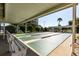 Enjoy a game of shuffleboard at these well-maintained outdoor courts and shaded benches at 7700 Sun Island S Dr # 506, South Pasadena, FL 33707