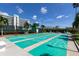 The shuffleboard courts feature a well-maintained green surface and clear court lines at 7872 Sailboat Key S Blvd # 602, South Pasadena, FL 33707