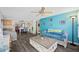Open-concept living room with modern furniture, and great view of the kitchen at 9086 Enchantment Dr, Largo, FL 33773