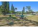 Community recreation area offering tennis courts, picnic spots, and shaded tables for outdoor enjoyment at 7519 Berna Ln, Land O Lakes, FL 34637