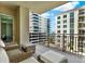 Balcony seating area with city views at 1238 E Kennedy Blvd # 702, Tampa, FL 33602