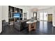 Beautiful lounge area featuring modern decor, built in shelves, and an entrance to the hall at 1238 E Kennedy Blvd # 702, Tampa, FL 33602