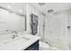 Bathroom features modern fixtures, a glass shower, and sleek design for a spa-like experience at 17940 Gulf Blvd # 9B, Redington Shores, FL 33708