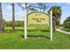 Calusa Trace Park sign with address on a sunny day at 18533 Avocet Dr, Lutz, FL 33558