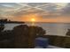 Sunset water views from the property at 228 Shore Dr, Tarpon Springs, FL 34689