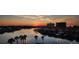 Beautiful waterfront views at sunset from the condo overlooking boat docks at 240 Sand Key Estates Dr # 58, Clearwater Beach, FL 33767