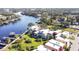 Aerial shot of waterfront condos with private docks and lush landscaping at 2424 W Tampa Bay Blvd # A106, Tampa, FL 33607
