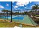 Waterford pickleball courts near the pond, bocce courts and clubhouse at 25317 E Lenox Cir, Punta Gorda, FL 33950