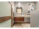 Chic powder room with stylish vanity, modern fixtures, and elegant decorative accents at 3301 Bayshore Blvd # 2401E, Tampa, FL 33629