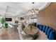 Open-concept kitchen and dining area with modern lighting and hardwood floors, ideal for entertaining guests at 3301 Bayshore Blvd # 2401E, Tampa, FL 33629