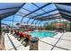 Enjoy swimming in this screened in pool that offers a spa, fire pit, and lounge chairs for total relaxation at 4011 99Th W St, Bradenton, FL 34210
