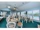 The community clubhouse features multiple tables, an American flag, and a bar area at 5712 Biscayne Ct # 205, New Port Richey, FL 34652