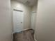 Hallway with carpet and neutral walls at 6617 Citrus Creek Ln, Tampa, FL 33625
