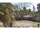 Vacant lot surrounded by palm trees and fencing at 721 Mandalay Ave, Clearwater Beach, FL 33767