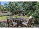 Backyard featuring an outdoor dining area and a built-in grill at 907 Tyner St, Plant City, FL 33563