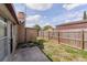 Backyard view with fence and shed at 9205 Ledgestone Ln, Port Richey, FL 34668