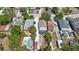 An aerial perspective showcases the property's location within a residential neighborhood and community amenities at 1110 36Th N Ave, St Petersburg, FL 33704