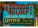 Tekton Surf Shop exterior with unique signage, promoting local surf culture and cafe at 1412 Gulf Blvd # 103A, Indian Rocks Beach, FL 33785
