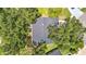 Birds eye view of the house displaying the roof surrounded by mature trees at 1530 High Knoll Dr, Brandon, FL 33511