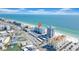 Aerial view of a condo building, highlighting its prime location near the beach and nearby amenities at 17400 Gulf Blvd # I4, North Redington Beach, FL 33708