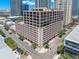 Cityscape aerial view highlighting building architecture, streetscape, and surrounding high-rise structures at 175 2Nd S St # 907, St Petersburg, FL 33701