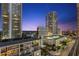 High-rise view of the city skyline at dusk from a private balcony, close to downtown at 175 2Nd S St # 907, St Petersburg, FL 33701