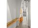 Hallway with a marble counter, wooden cabinets, and view of city buildings at 175 2Nd S St # 907, St Petersburg, FL 33701