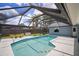 Relax by the pool in this beautiful screened-in outdoor area that provides privacy and sunshine at 1805 Stable Trl, Palm Harbor, FL 34685