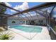 Screened-in pool area features a spacious deck, refreshing pool, and ample seating for outdoor relaxation at 1805 Stable Trl, Palm Harbor, FL 34685