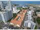 Stunning aerial view showcasing the community, marina, and cityscape in a desirable coastal location at 200 4Th S Ave # 303, St Petersburg, FL 33701