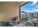 Relaxing balcony space overlooking the central courtyard of the complex at 200 4Th S Ave # 303, St Petersburg, FL 33701