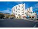 Modern hospital building with colorful accents and a skybridge, highlighting its contemporary design at 200 4Th S Ave # 303, St Petersburg, FL 33701
