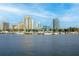 Scenic view of downtown skyline from the water, with many boats in the foreground at 200 4Th S Ave # 303, St Petersburg, FL 33701
