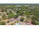Lovely aerial view of a residential neighborhood with many trees and private swimming pools at 3041 Avalon Terrace Dr, Valrico, FL 33596