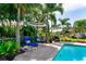 Lounge poolside in a lush tropical oasis, complete with umbrellas and plenty of seating at 500 Tallahassee Ne Dr, St Petersburg, FL 33702