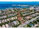 Scenic aerial view of the waterfront neighborhood, showcasing the homes, marina, and bridge at 5823 Bowen Daniel Dr # 606, Tampa, FL 33616