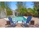 A backyard pool, patio and tropical landscaping at 628 Bosphorous Ave, Tampa, FL 33606