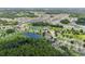 A scenic aerial view of the Primary-planned community showcasing the lush landscaping, lakes, and residential homes at 7323 Steer Blade Dr, Zephyrhills, FL 33541