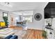 Open-concept living and dining area showcasing modern decor, ample space, and lots of natural light at 7530 85Th Ln, Seminole, FL 33777
